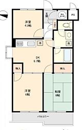 ハイマート西所沢 3DKの間取図画像