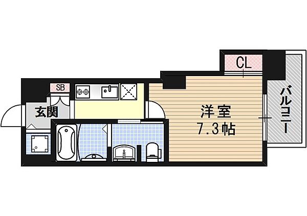 アクアプレイス京都洛南II 501｜京都府京都市南区吉祥院九条町(賃貸マンション1K・5階・24.66㎡)の写真 その2