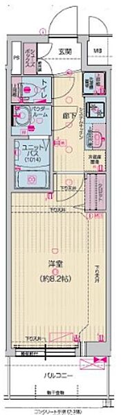 プレサンスTHE KYOTO東福寺WEST 705｜京都府京都市南区東九条宇賀辺町(賃貸マンション1K・7階・25.65㎡)の写真 その2