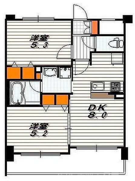 エステムプラザ京都御所ノ内REGIA 612｜京都府京都市下京区七条御所ノ内北町(賃貸マンション2DK・6階・40.74㎡)の写真 その2