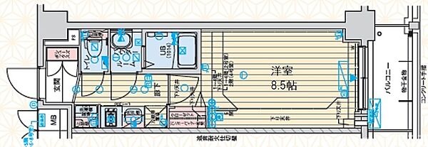 アドバンス京都エーデル 209｜京都府京都市南区八条源町(賃貸マンション1K・2階・25.81㎡)の写真 その2