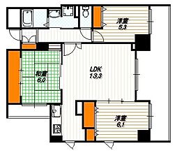 メゾン油小路 3階3LDKの間取り