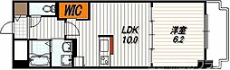 アビタシオンオンズアン 1階1LDKの間取り