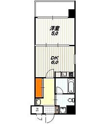G-stage京都油小路 2階1DKの間取り