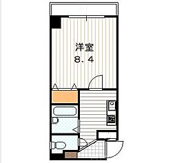 プラシード白川今小路 3階1Kの間取り