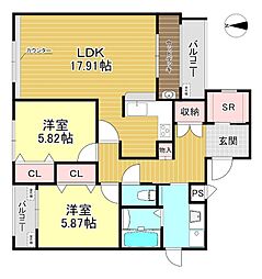 間取図画像 2LDK
