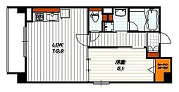 ラ・ルーチェ北大路 1LDKの間取図画像