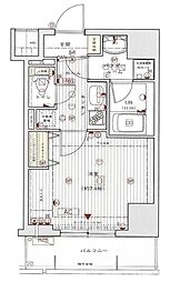 クリスタルグランツ京都御所西 1Kの間取図画像