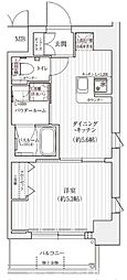 エステムコート京都西院 1DKの間取図画像