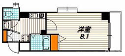 ベラジオ河原町御池 1Kの間取図画像