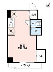 ロイヤル河原町五条 1Kの間取図画像