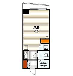 シボラ六条高倉 1Kの間取図画像