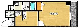 レーベンなぎの宮 1Kの間取図画像