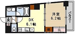 グラシオン西陣 1DKの間取図画像