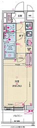 プレサンスTHEKYOTO東福寺WEST 1Kの間取図画像