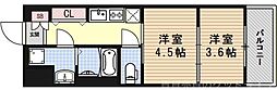 レシオス京都嵯峨野 2Kの間取図画像