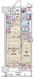 京都市南区東九条南石田町マンション 1LDKの間取図画像