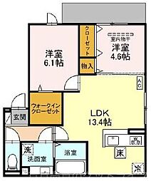 D-RESIDENCE東寺 2LDKの間取図画像