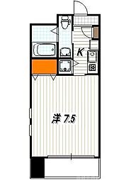 HF河原町二条レジデンス 1Kの間取図画像