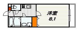 アールグランツ廬山寺千本 1Kの間取図画像