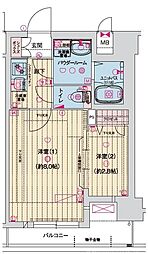 ASCLAIRE京都西院 2Kの間取図画像