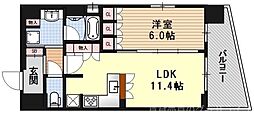リーガル京都西陣2 1LDKの間取図画像