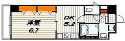 アーバネックス室町 1DKの間取図画像