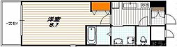 アスヴェル京都市役所前3 1Kの間取図画像