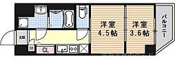 レシオス京都嵯峨野 2Kの間取図画像