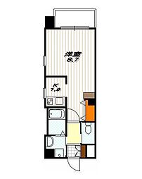 エイペックス京都東山三条 1Kの間取図画像