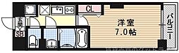 Luxe京都西大路 1Kの間取図画像
