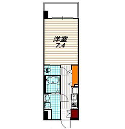 レジデンス京都ゲートシティ 1Kの間取図画像