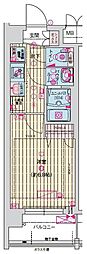 SOLTERRACE京都西大路郁 1Kの間取図画像