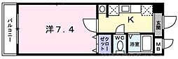 メゾンリーヴ 1Kの間取図画像