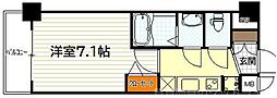 プレデコート西京極 1Kの間取図画像