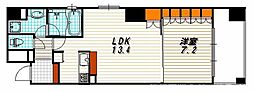 リーガル京都烏丸御池 1LDKの間取図画像