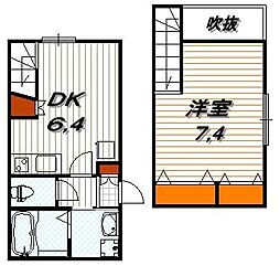 ファミュ東山 1DKの間取図画像