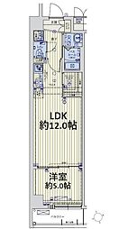 スワンズ京都東寺ガーデン 1LDKの間取図画像