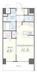 ラウレア西院 1LDKの間取図画像