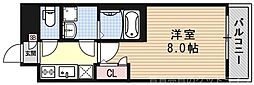 グランカーサ京都駅前 1Kの間取図画像