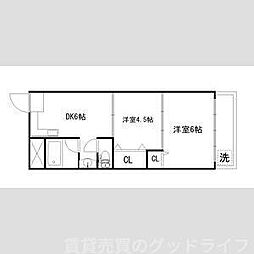 メゾン・ド・白河 1DKの間取図画像
