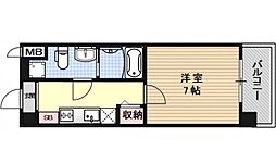 クレストコート二条城北 1Kの間取図画像