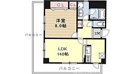 パレロイヤル西陣佐わらび 1LDKの間取図画像