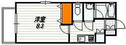 ベラジオ京都高台寺 1Kの間取図画像