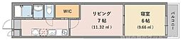 LaFiteSHOGOIN 1DKの間取図画像