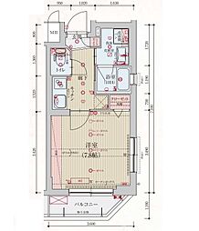 ベラジオ京都鞍馬口 1Kの間取図画像