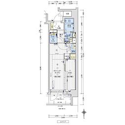 京都市上京区長門町マンション 1LDKの間取図画像