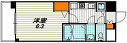 プレサンス京都五条天使突抜 1Kの間取図画像