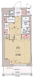 ベラジオ京都西院ウエストシティ3 1Kの間取図画像