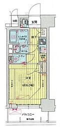 ファステート京都東寺フェイブ 1Kの間取図画像